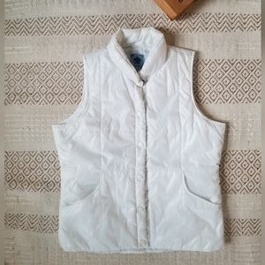 Preppy White Izod Puffer Vest